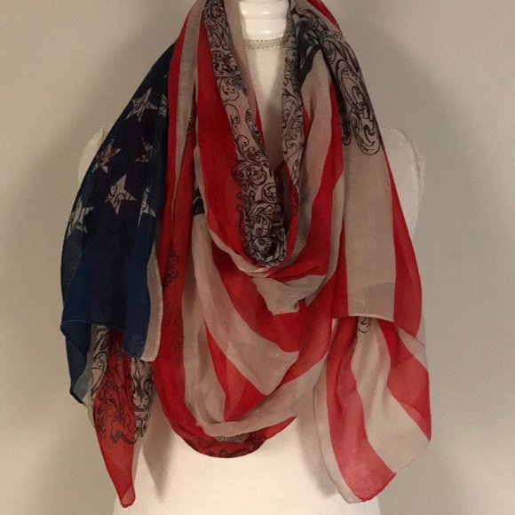 Accessories - American Flag Scarf